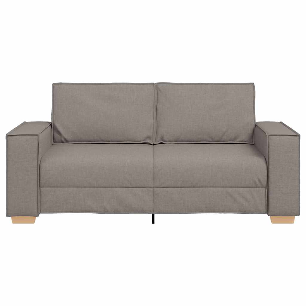 Divano a 2 posti tortora 180x78x84 cm in tessuto | homemem39