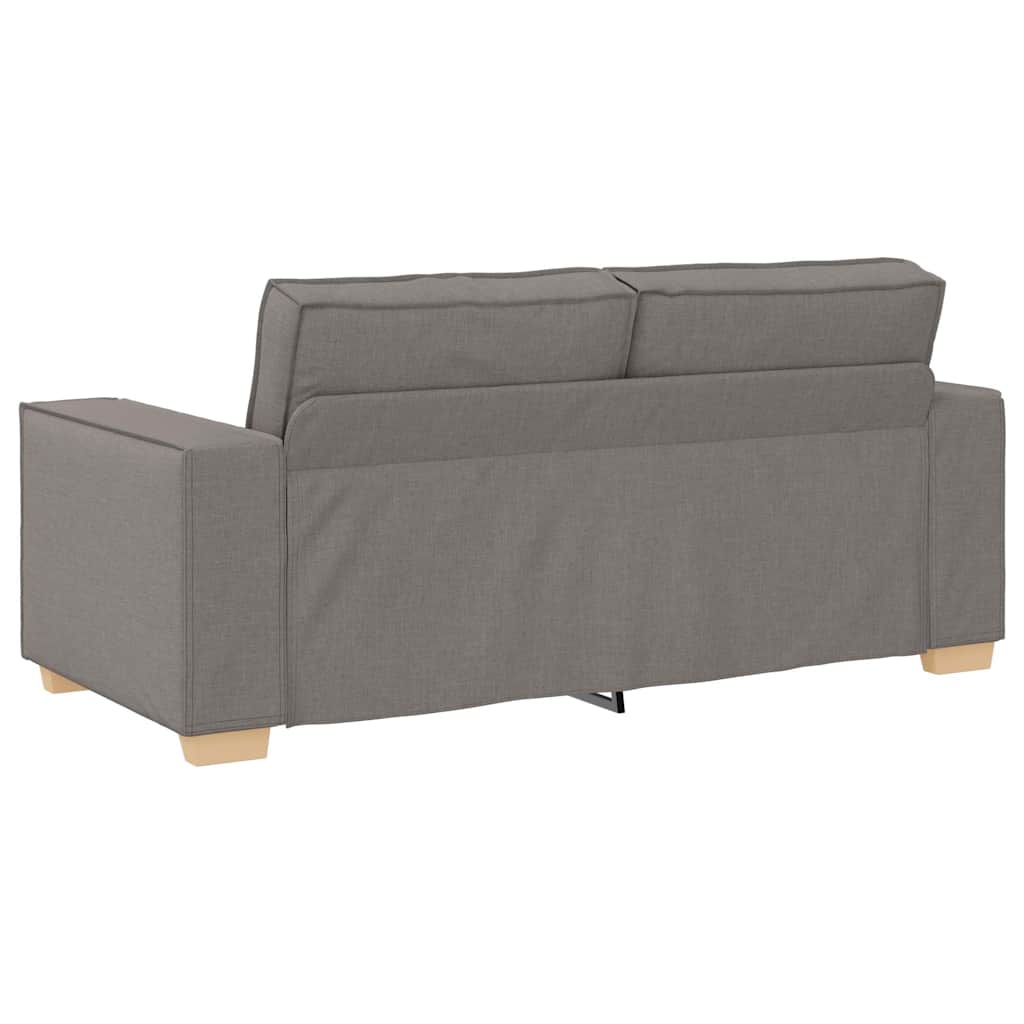Divano a 2 posti tortora 180x78x84 cm in tessuto