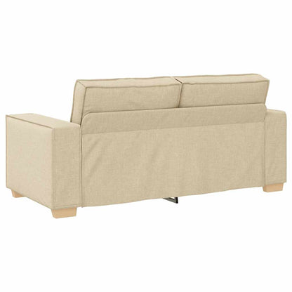 Divano a 2 posti Crema 180x78x84 cm Tessuto