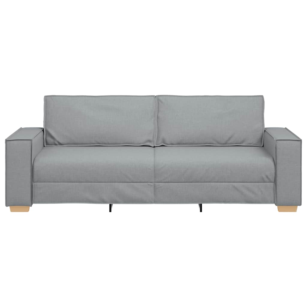 Divano a 3 posti Grigio Chiaro 220x78x84 cm Tessuto | homemem39