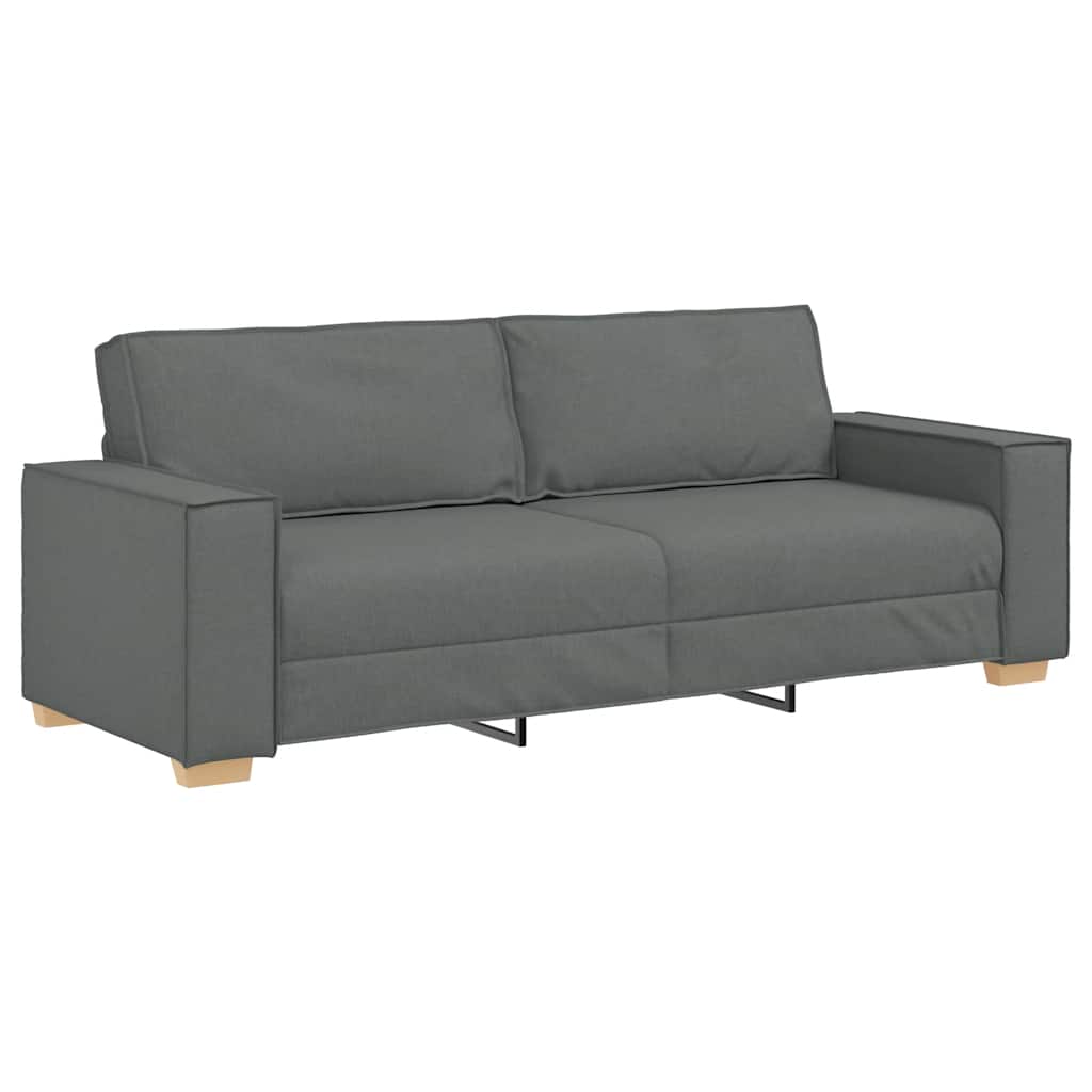 Divano a 3 posti Grigio scuro 220x78x84 cm in tessuto | homemem39