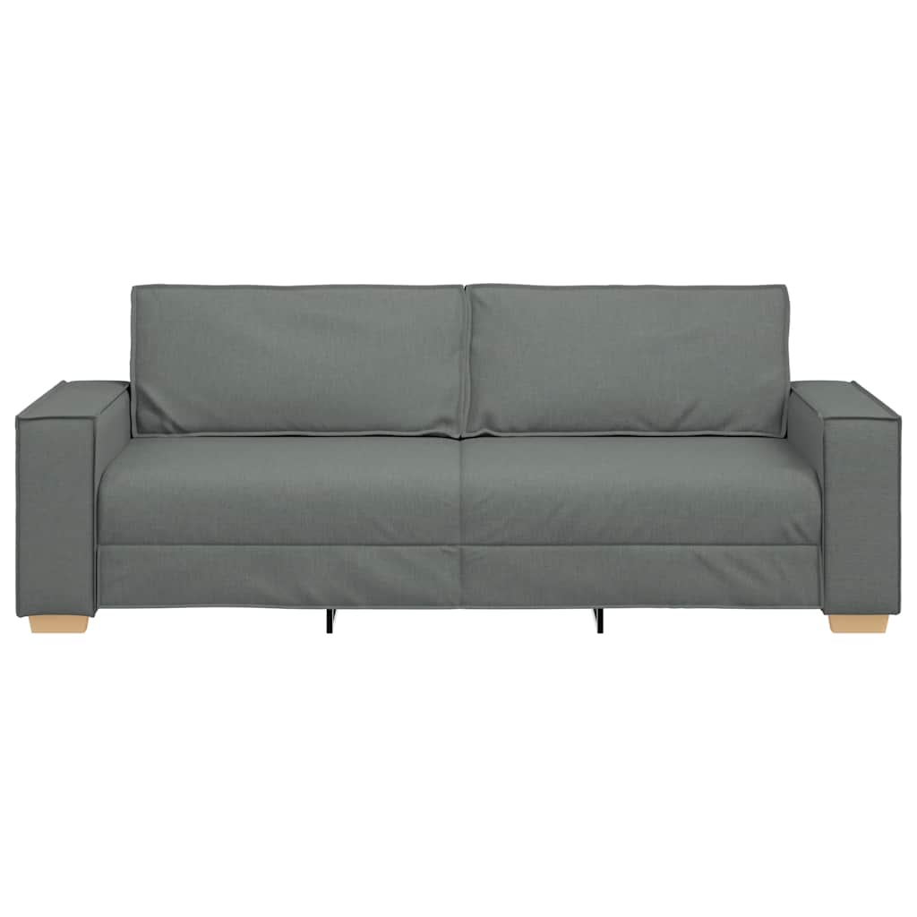 Divano a 3 posti Grigio scuro 220x78x84 cm in tessuto | homemem39