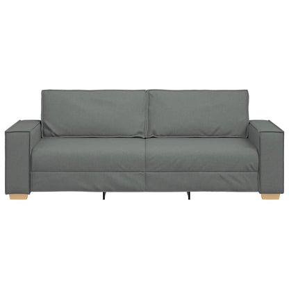 Divano a 3 posti Grigio scuro 220x78x84 cm in tessuto | homemem39