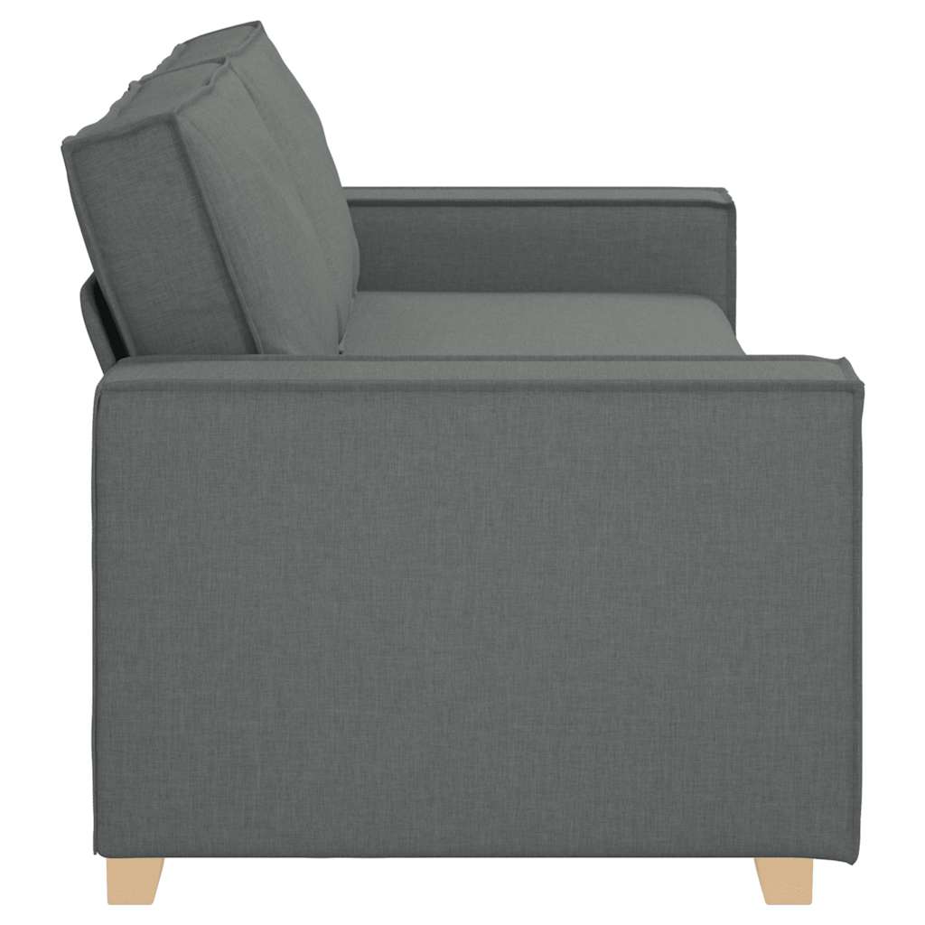 Divano a 3 posti Grigio scuro 220x78x84 cm in tessuto