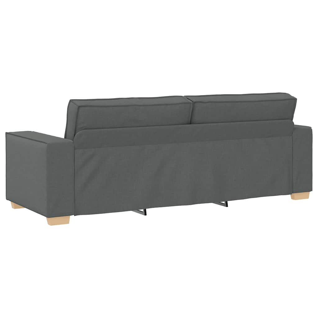 Divano a 3 posti Grigio scuro 220x78x84 cm in tessuto | homemem39