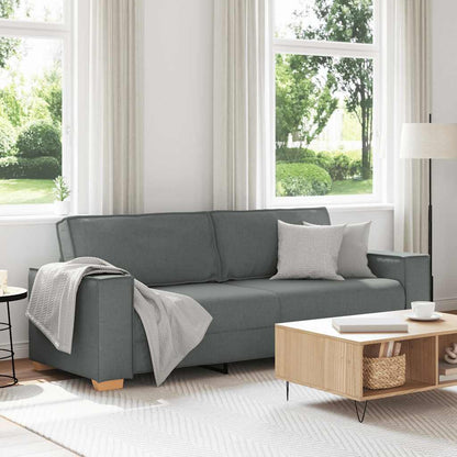 Divano a 3 posti Grigio scuro 220x78x84 cm in tessuto | homemem39