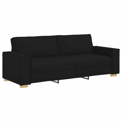 Divano a 3 posti Nero 220x78x84 cm Tessuto
