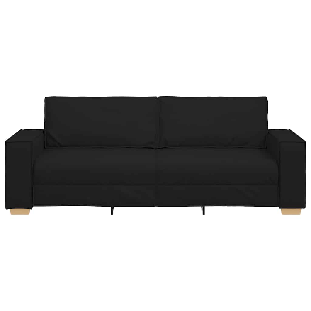 Divano a 3 posti Nero 220x78x84 cm Tessuto | homemem39