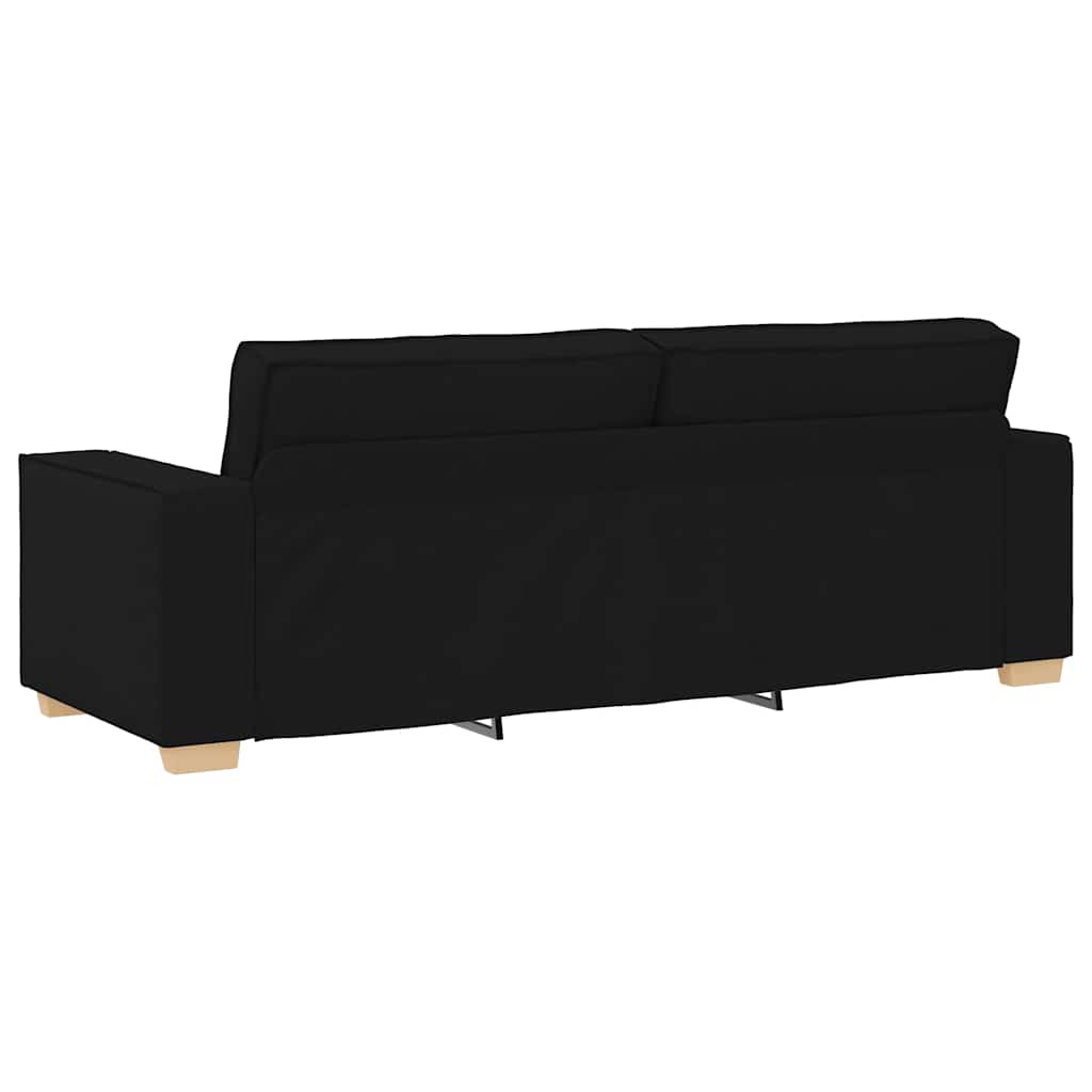 Divano a 3 posti Nero 220x78x84 cm Tessuto | homemem39