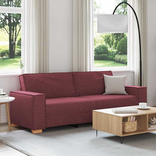 Divano a 3 posti rosso vino 180 cm in tessuto | homemem39