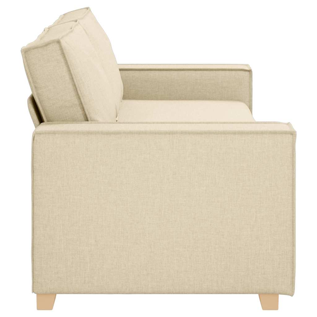 Divano 3-Persone Crema 220 cm Tessuto | homemem39
