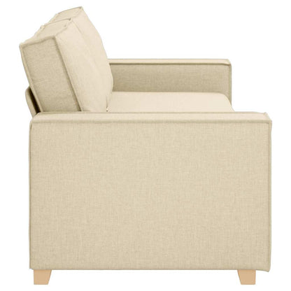 Divano 3-Persone Crema 220 cm Tessuto | homemem39