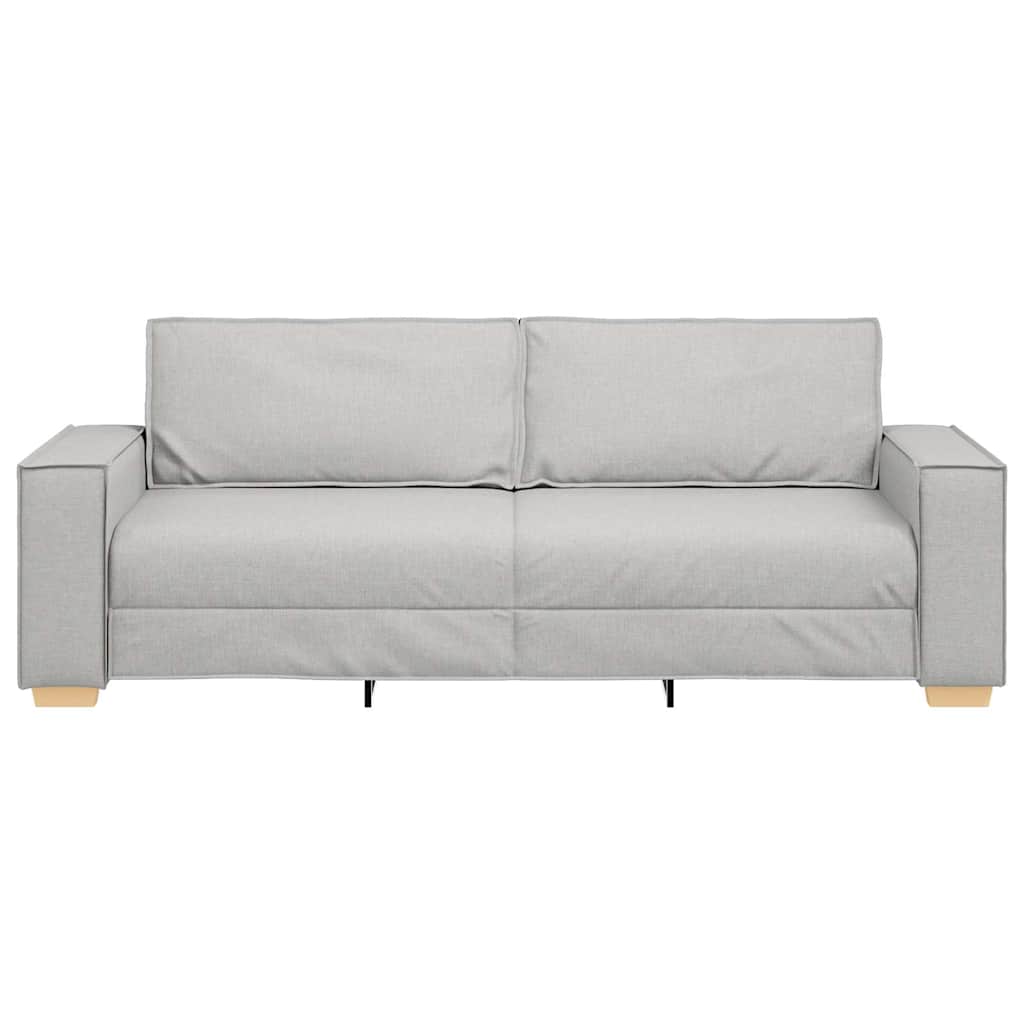 Divano a 3 posti Grigio Nuvola 220x78x84 cm in Tessuto | homemem39