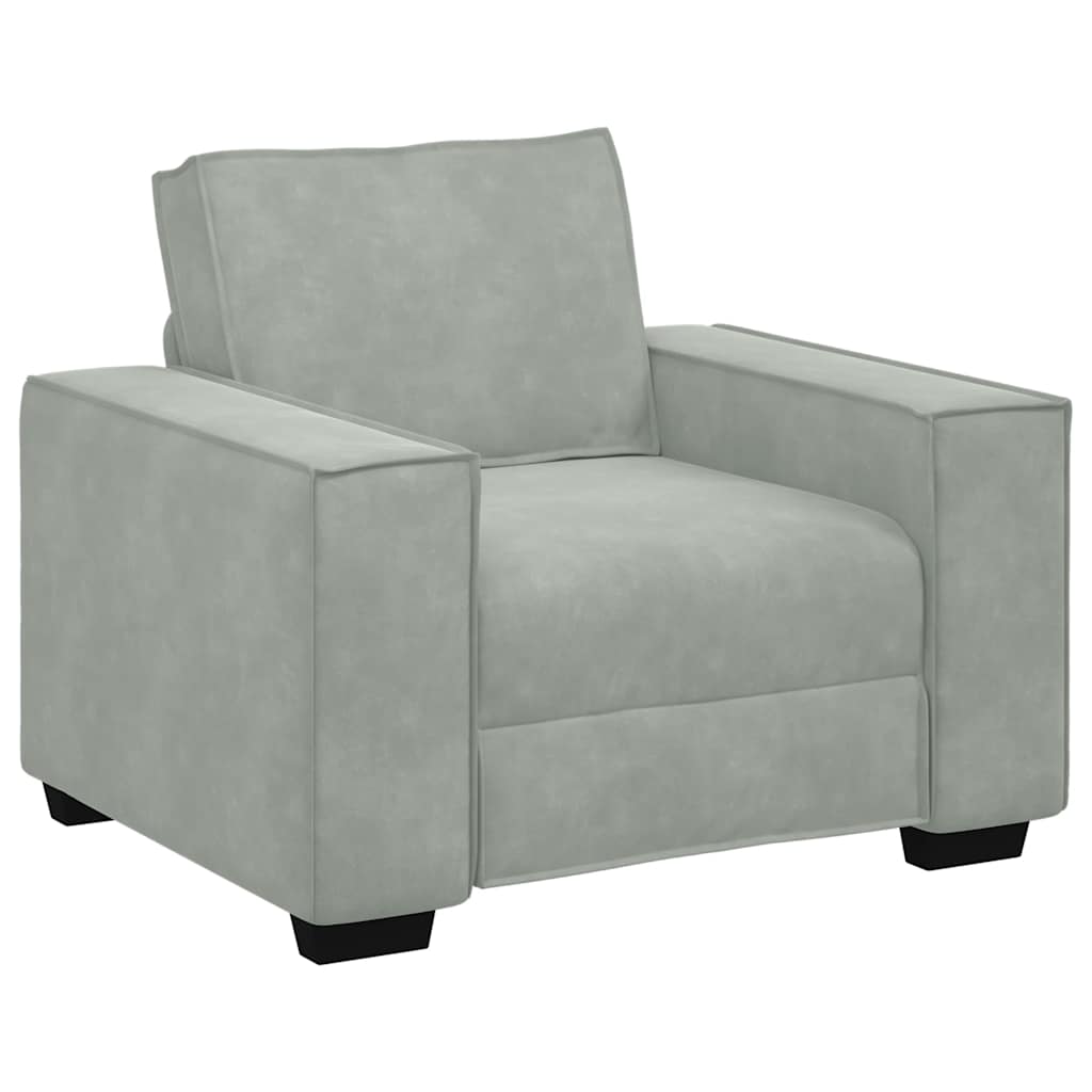 Divano Sedia Grigio Chiaro 100x78x84 cm Velluto | homemem39