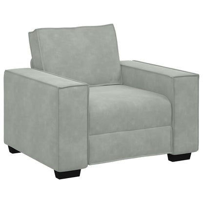 Divano Sedia Grigio Chiaro 100x78x84 cm Velluto | homemem39