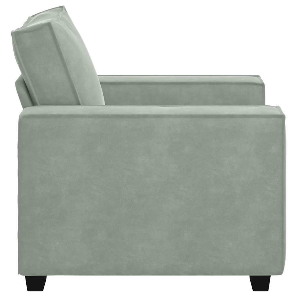 Divano Sedia Grigio Chiaro 60 cm Velluto - homemem39