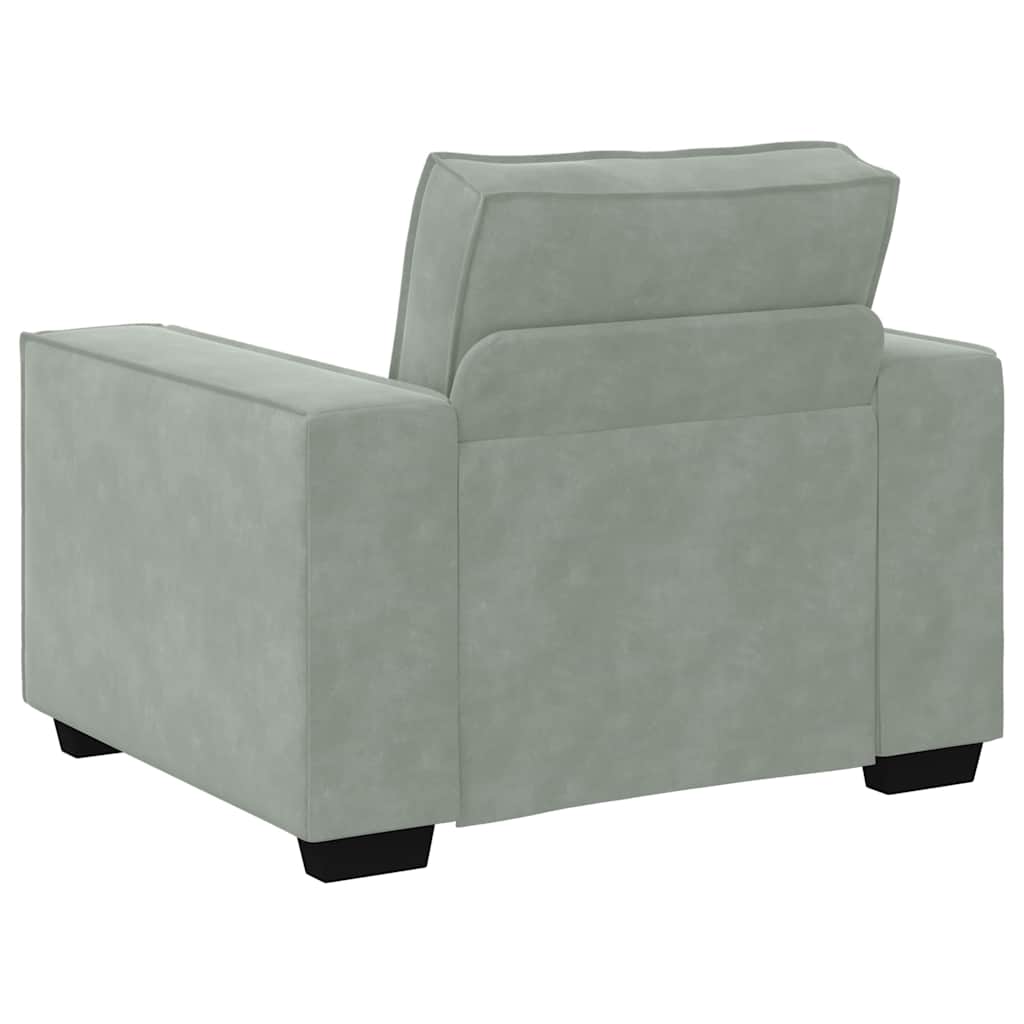 Divano Sedia Grigio Chiaro 100x78x84 cm Velluto | homemem39