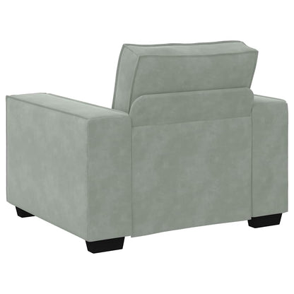 Divano Sedia Grigio Chiaro 100x78x84 cm Velluto | homemem39