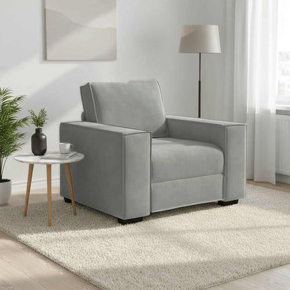Divano Sedia Grigio Chiaro 100x78x84 cm Velluto