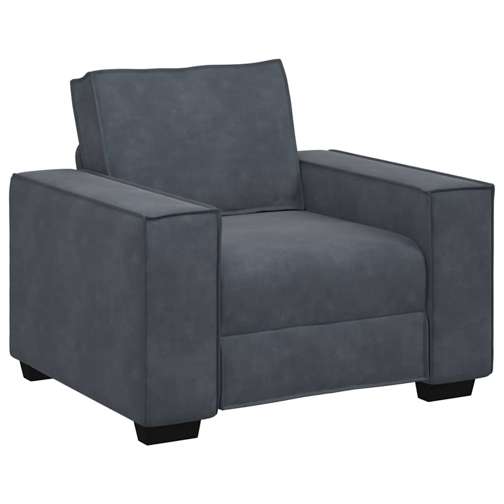 Divano Sedia Grigio Scuro 100x78x84 cm Velluto | homemem39