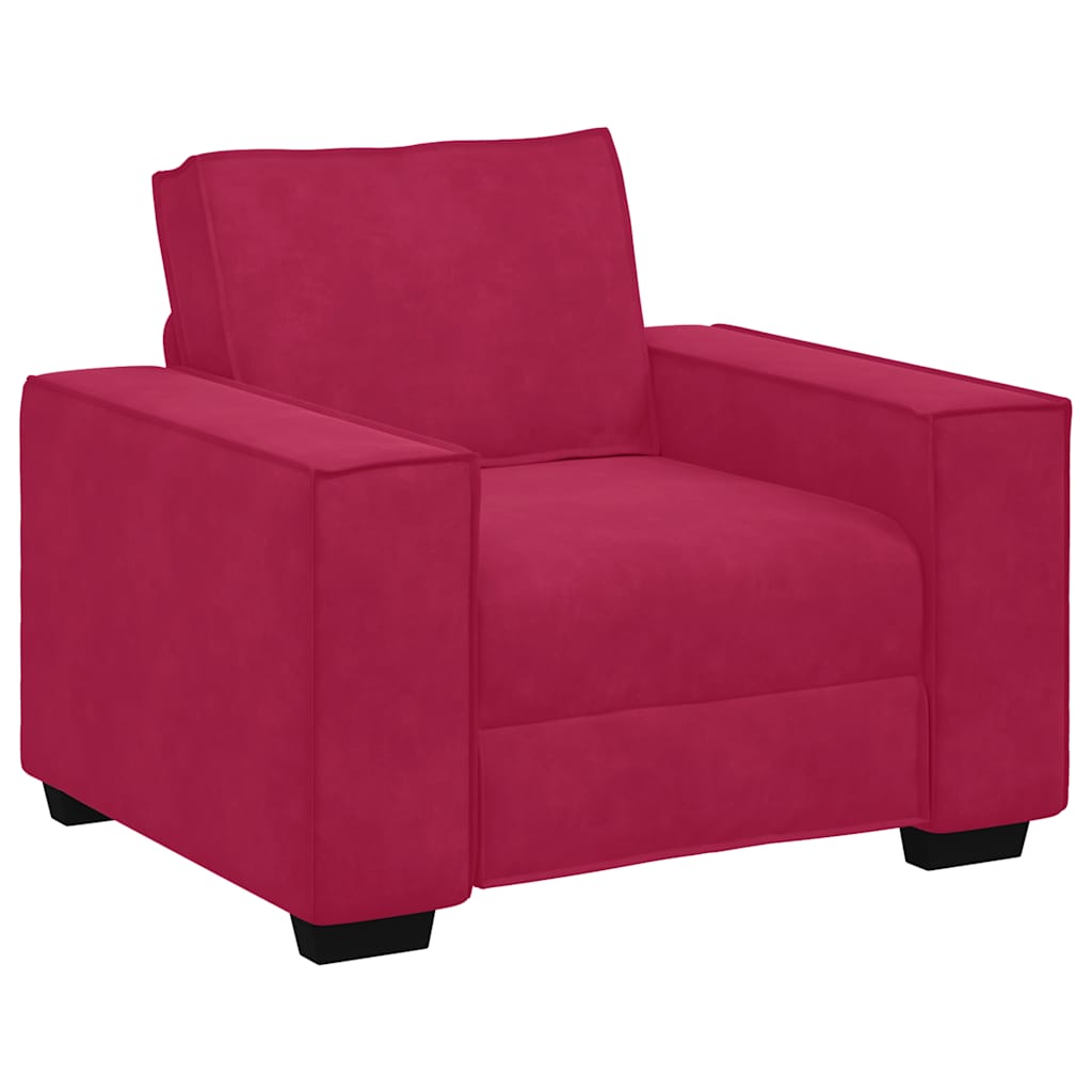 Divano Sedia Rosso Vino 100x78x84 cm Velluto | homemem39