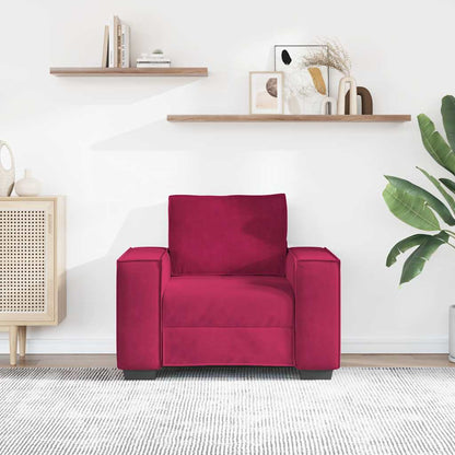 Divano Sedia Rosso Vino 100x78x84 cm Velluto | homemem39