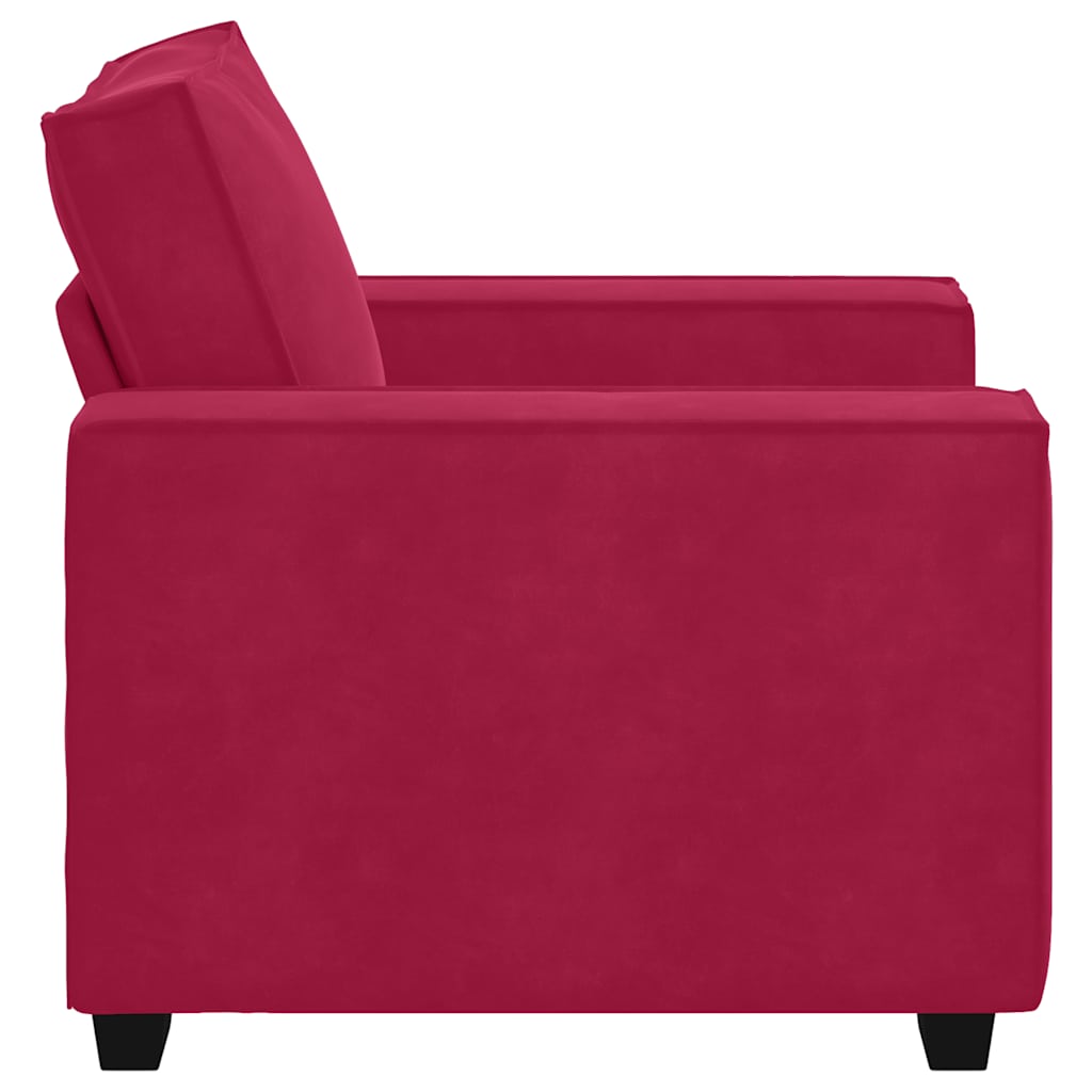 Divano Sedia Rosso Vino 100x78x84 cm Velluto | homemem39