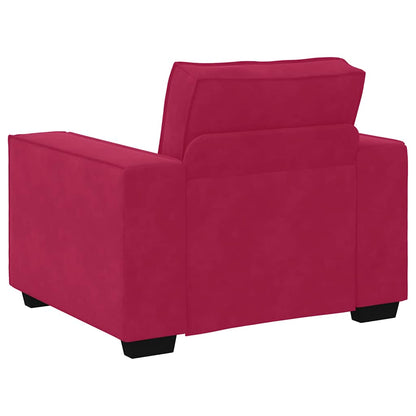 Divano Sedia Rosso Vino 100x78x84 cm Velluto | homemem39