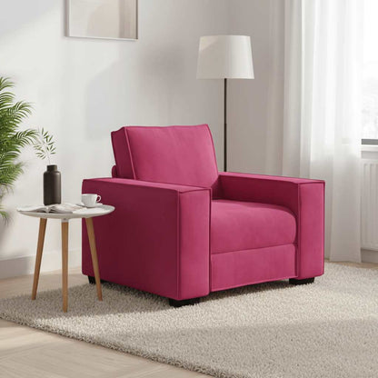 Divano Sedia Rosso Vino 100x78x84 cm Velluto | homemem39