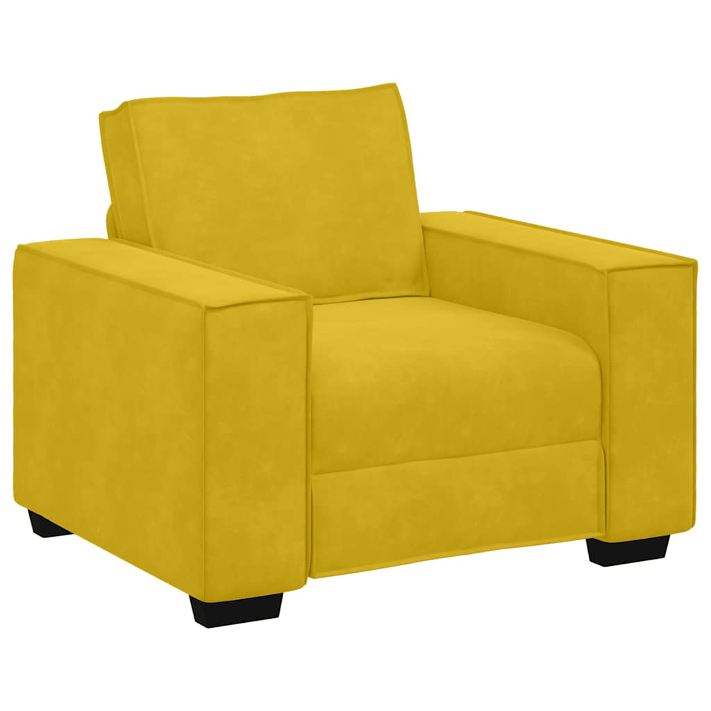 Divano Sedia Giallo 100x78x84 cm Velluto | homemem39