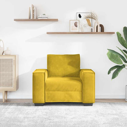 Divano Sedia Giallo 100x78x84 cm Velluto | homemem39