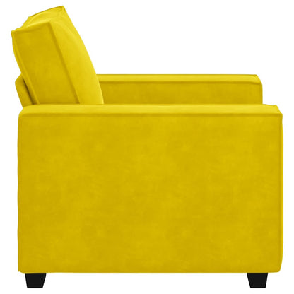 Divano Sedia Giallo 60 cm Velluto - homemem39