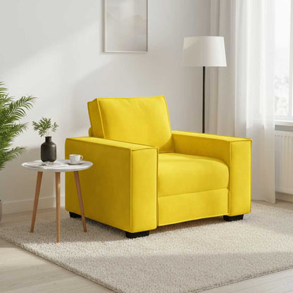Divano Sedia Giallo 100x78x84 cm Velluto
