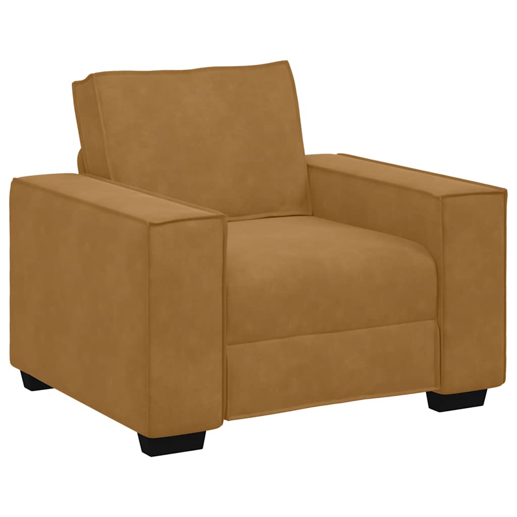 Divano Sedia Marrone 100x78x84 cm Velluto