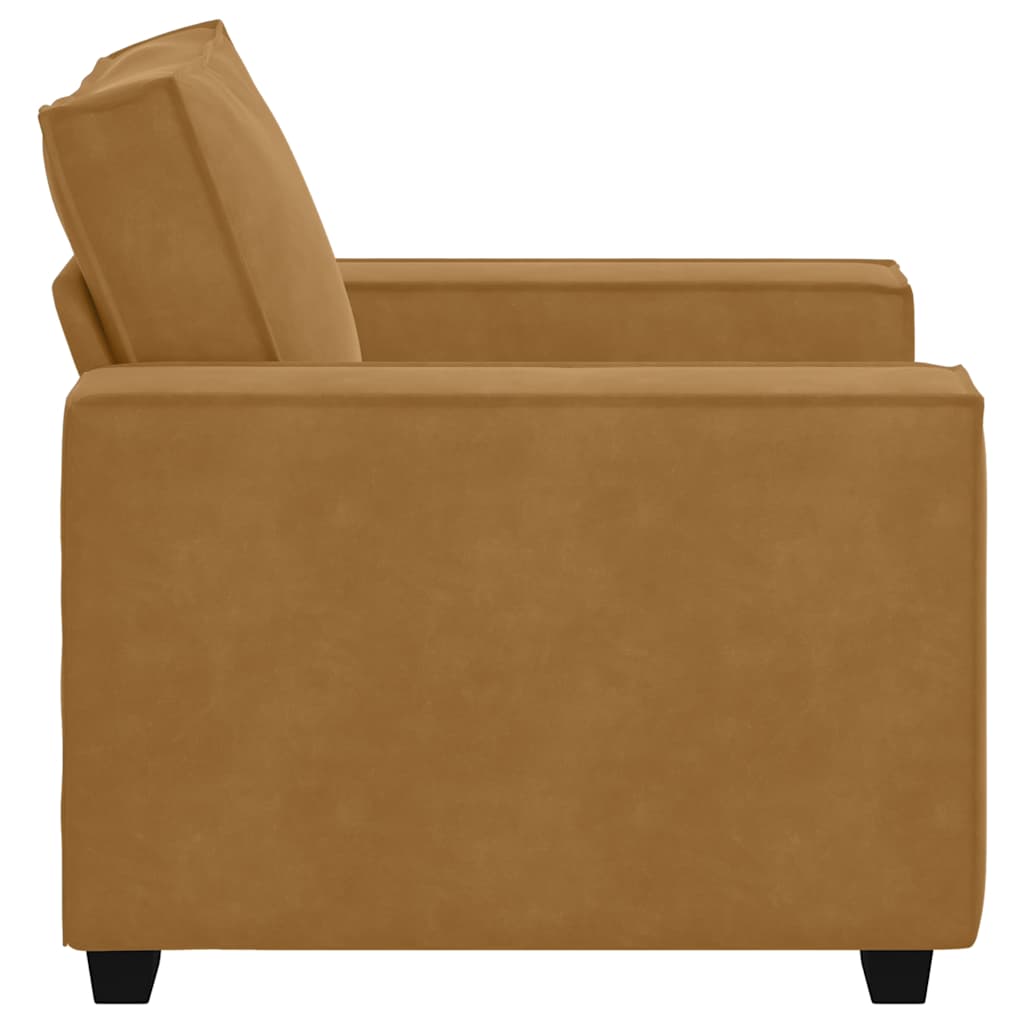 Divano Sedia Marrone 100x78x84 cm Velluto | homemem39