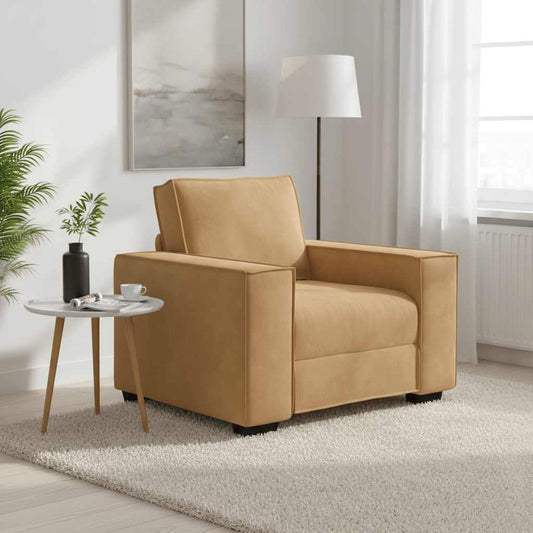 Divano Sedia Marrone 100x78x84 cm Velluto