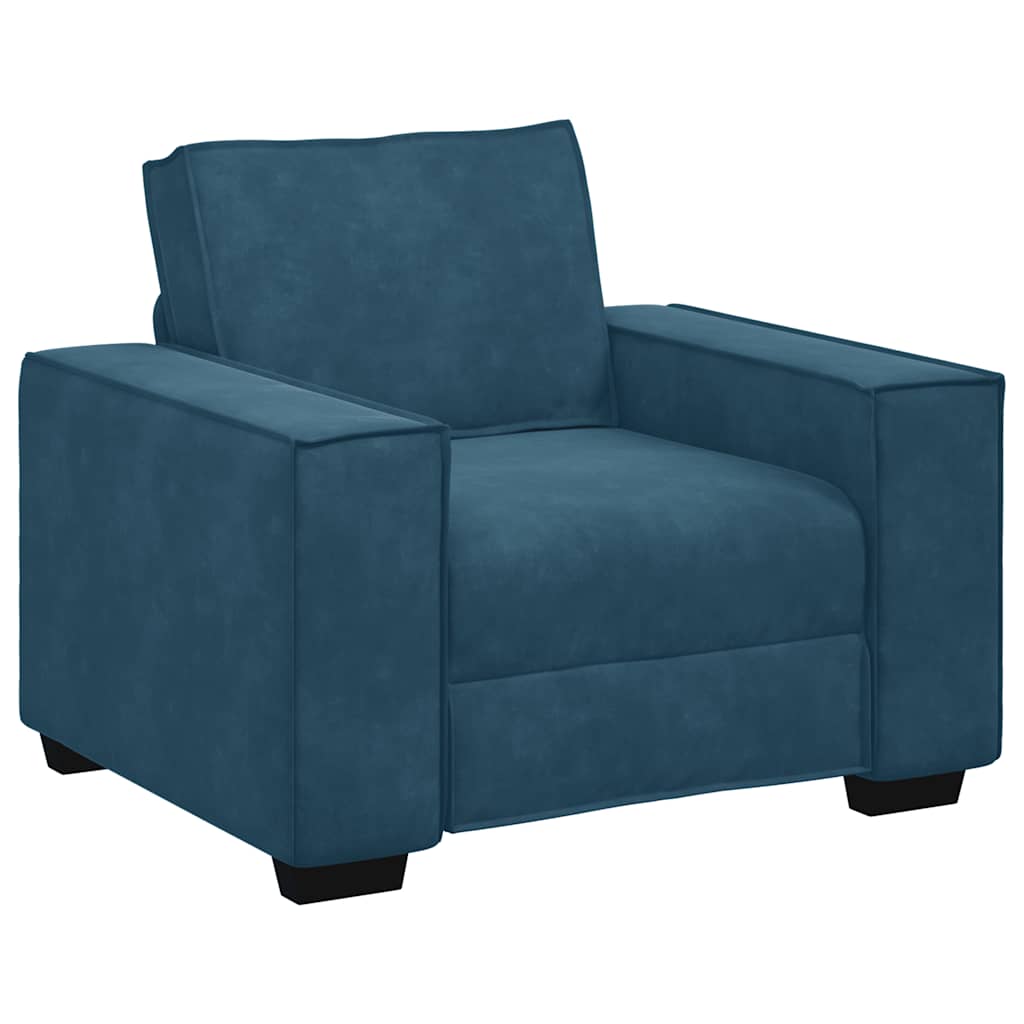 Divano Sedia Blu 100x78x84 cm Velluto | homemem39