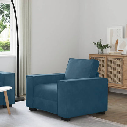 Divano Sedia Blu 100x78x84 cm Velluto | homemem39