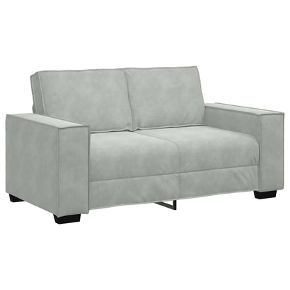 Divano a 2 Posti Grigio Chiaro 160x78x84 cm in Velluto | homemem39