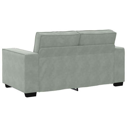 Divano a 2 Posti Grigio Chiaro 160x78x84 cm in Velluto | homemem39