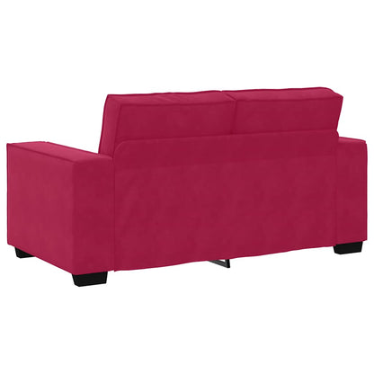 Divano a 2 Posti Rosso Vino 160x78x84 cm in Velluto | homemem39