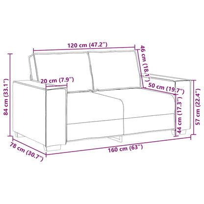 Divano a 2 Posti Rosso Vino 160x78x84 cm in Velluto | homemem39