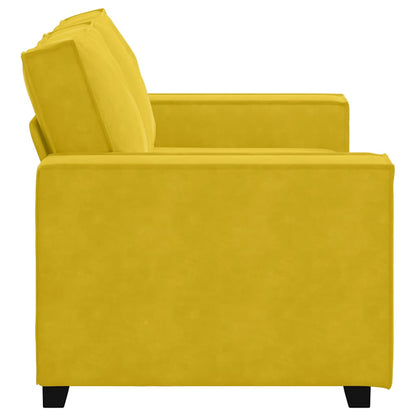 Divano a 2 Posti giallo 160x78x84 cm in Velluto | homemem39