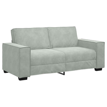 Divano a 2 Posti Grigio Chiaro 180x78x84 cm in Velluto | homemem39