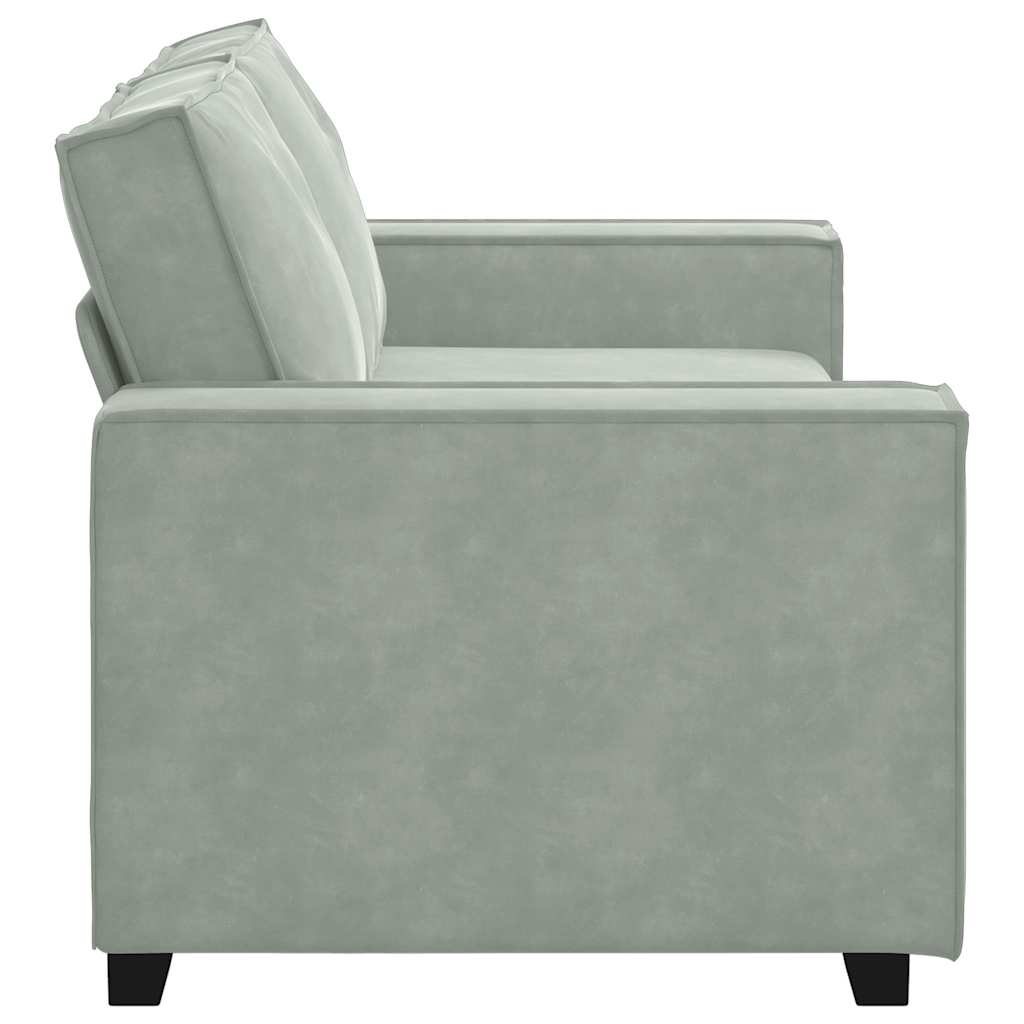 Divano a 2 Posti Grigio Chiaro 180x78x84 cm in Velluto | homemem39