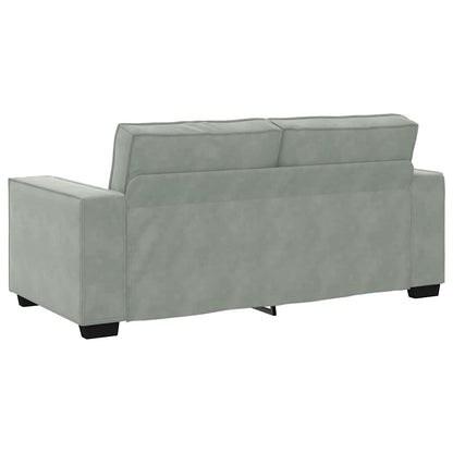 Divano a 2 Posti Grigio Chiaro 180x78x84 cm in Velluto | homemem39