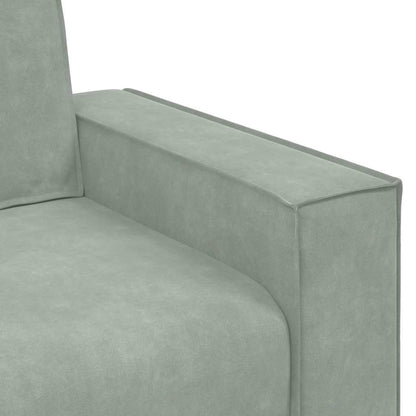 Divano a 2 Posti Grigio Chiaro 180x78x84 cm in Velluto | homemem39