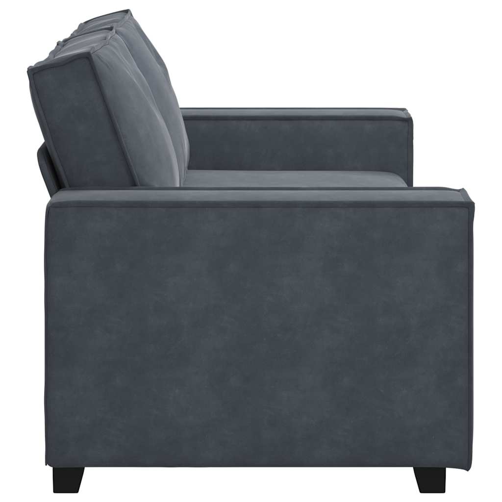 Divano a 2 Posti grigio scuro180x78x84 cm in Velluto | homemem39