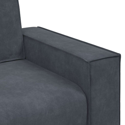 Divano a 2 Posti grigio scuro180x78x84 cm in Velluto | homemem39