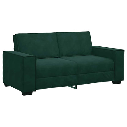 Divano a 2 Posti Verde Scuro 180x78x84 cm in Velluto | homemem39